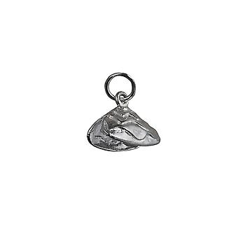 Silver 7x14mm Oyster Shell Pendant or Charm