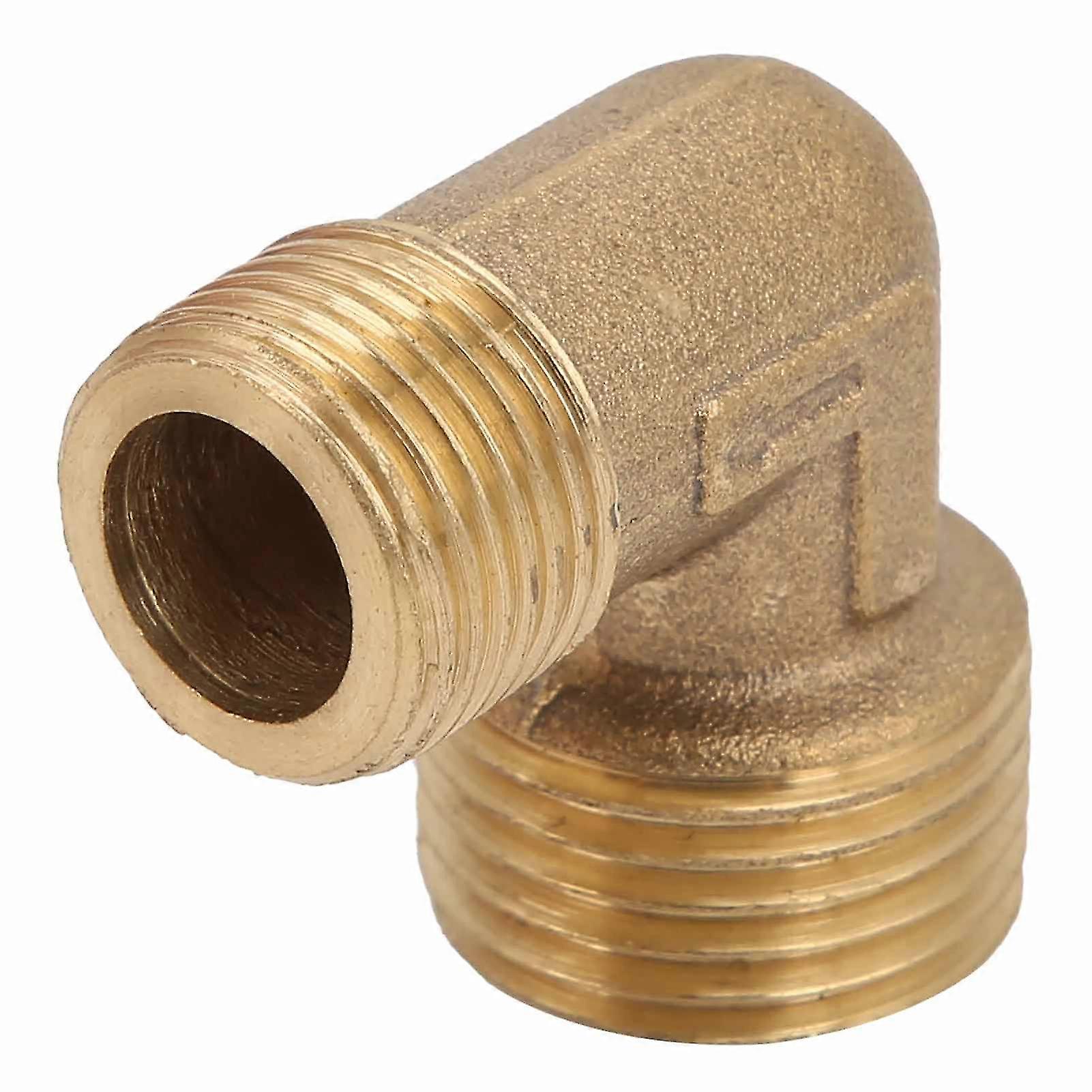 Ouitble Air Compressor Elbow 1100W Air Compressor Elbow Fittings, 90 Degree Brass 1/2 x 3/8 Check Valve, Pipe Coupling Accessories for Air