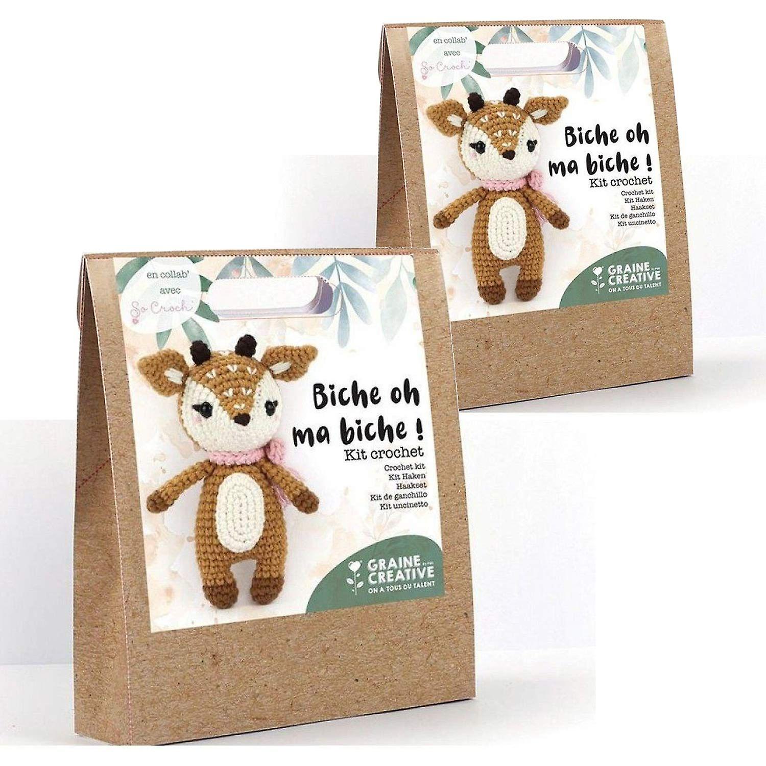 2 Amigurumi crochet plush kits - My little doe