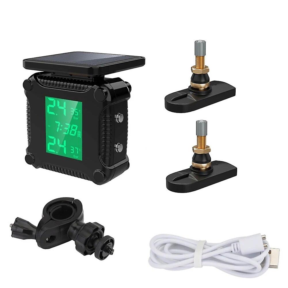 Solar motorcykel Tpms - Real-time dæktrykmonitor & temperaturalarm