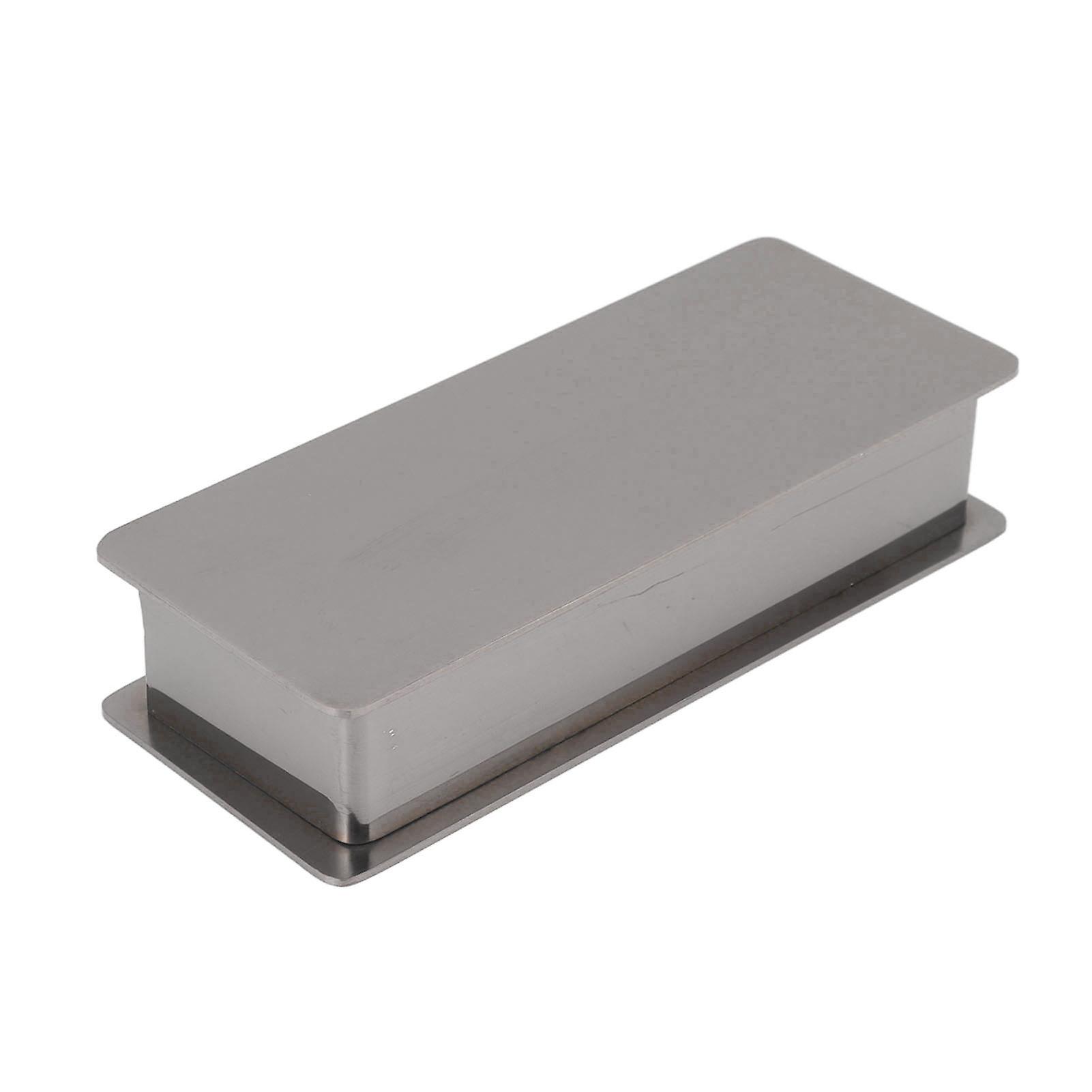 Rectangular Toothpick Box Stainless Steel Rectangular Toothpick Holder with Lid for Home Bar Hotel Restaurant Silver