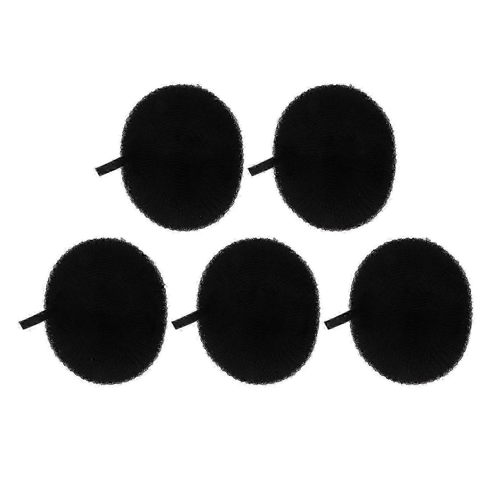 5 Pack Loofah Bath and Shower Sponges, Deep Cleansing, Dense Foam, Comfortable, Body Scrubber and Massager, Black