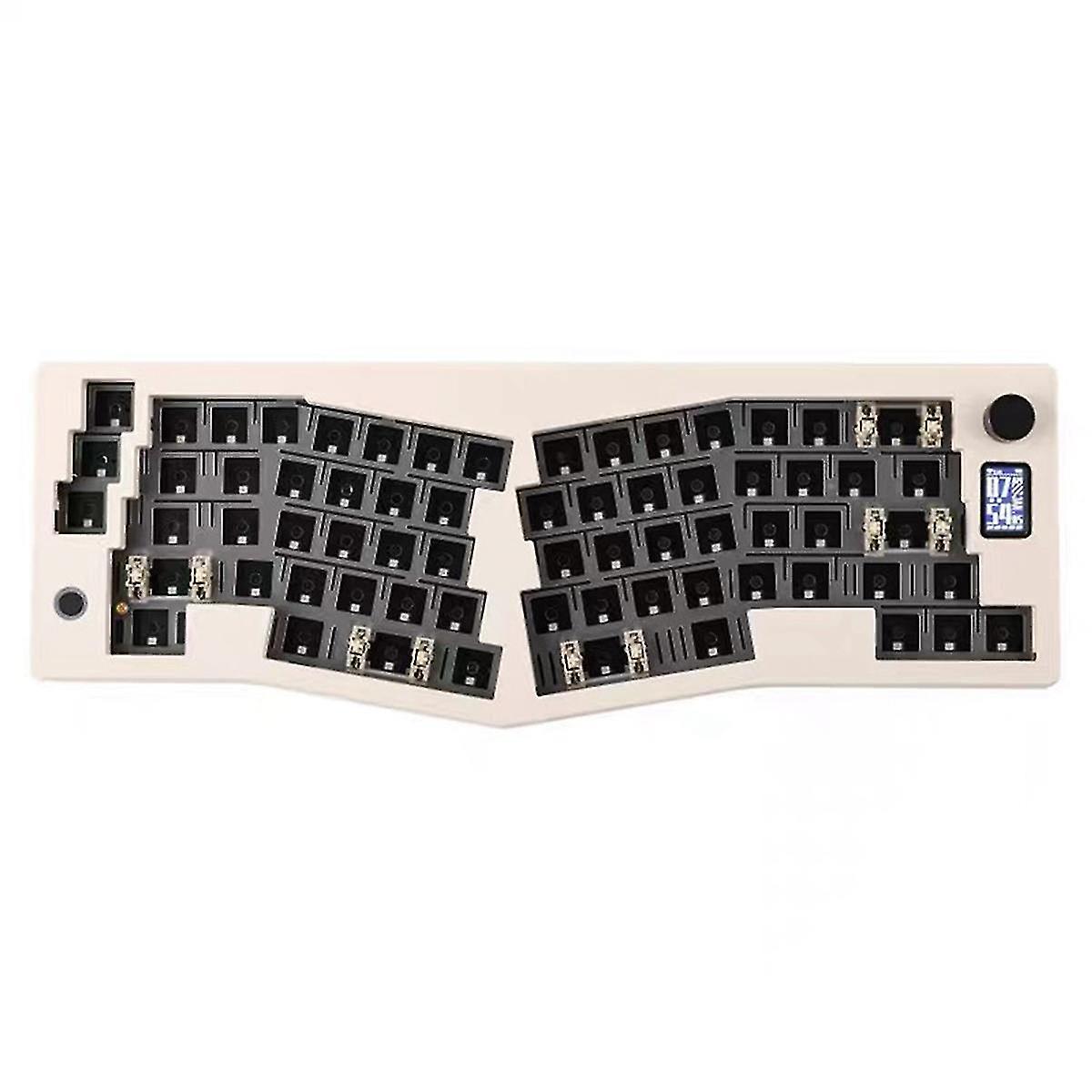 Abm066 -mode Mechanical Keyboard Ergonomic Gasket Bluetooth Via Customization Kit Multi-function,creamy-white