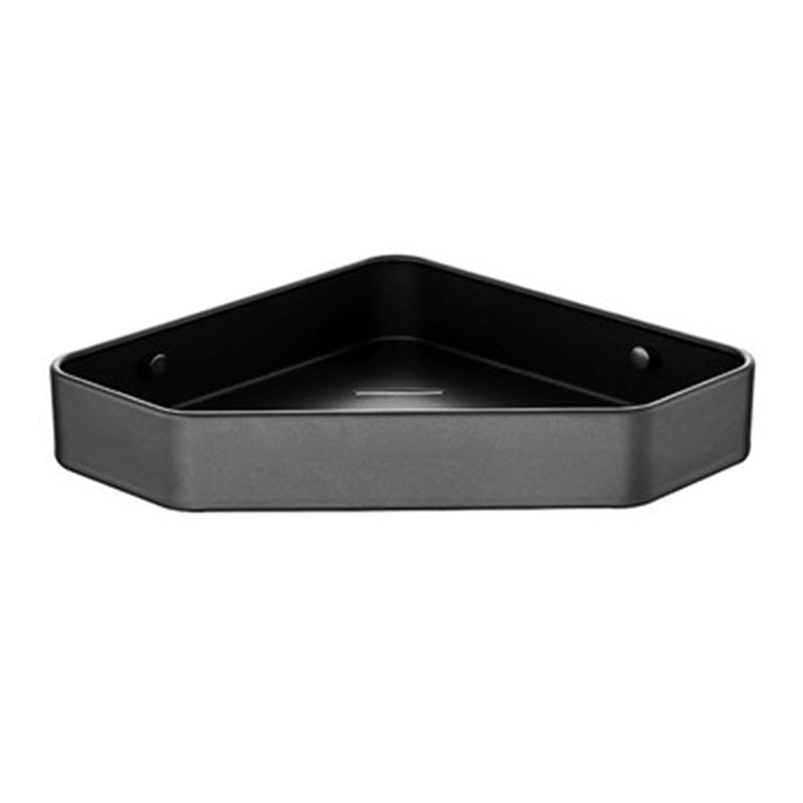 Space Aluminum Bathroom Storage Shelves With 2 Hooks No Drilling Corner Shelf