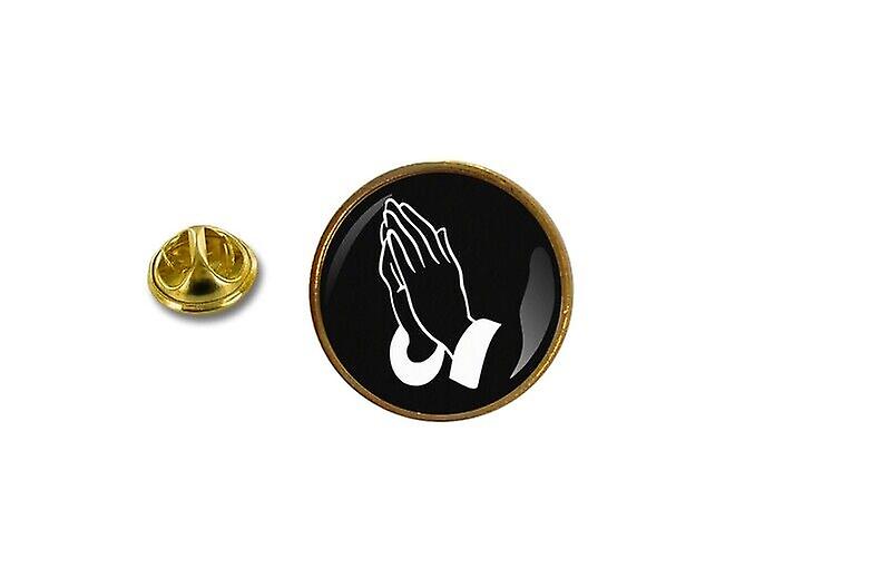pine pine pine badge pin-apos;s metal with butterfly clamp praying religion