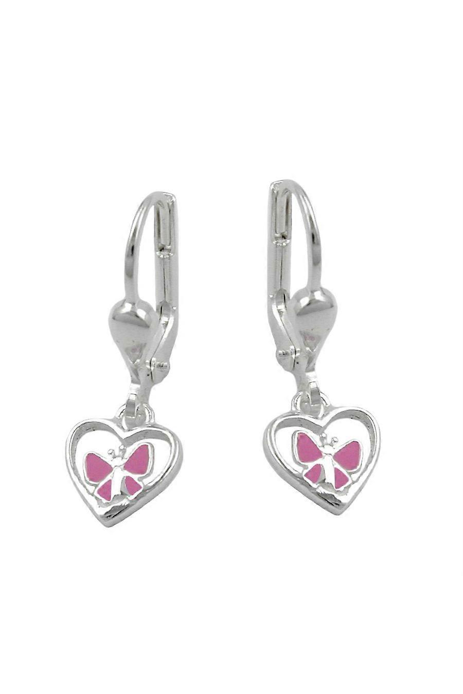 Earrings Heart Butterfly Silver 925 - Gl90943