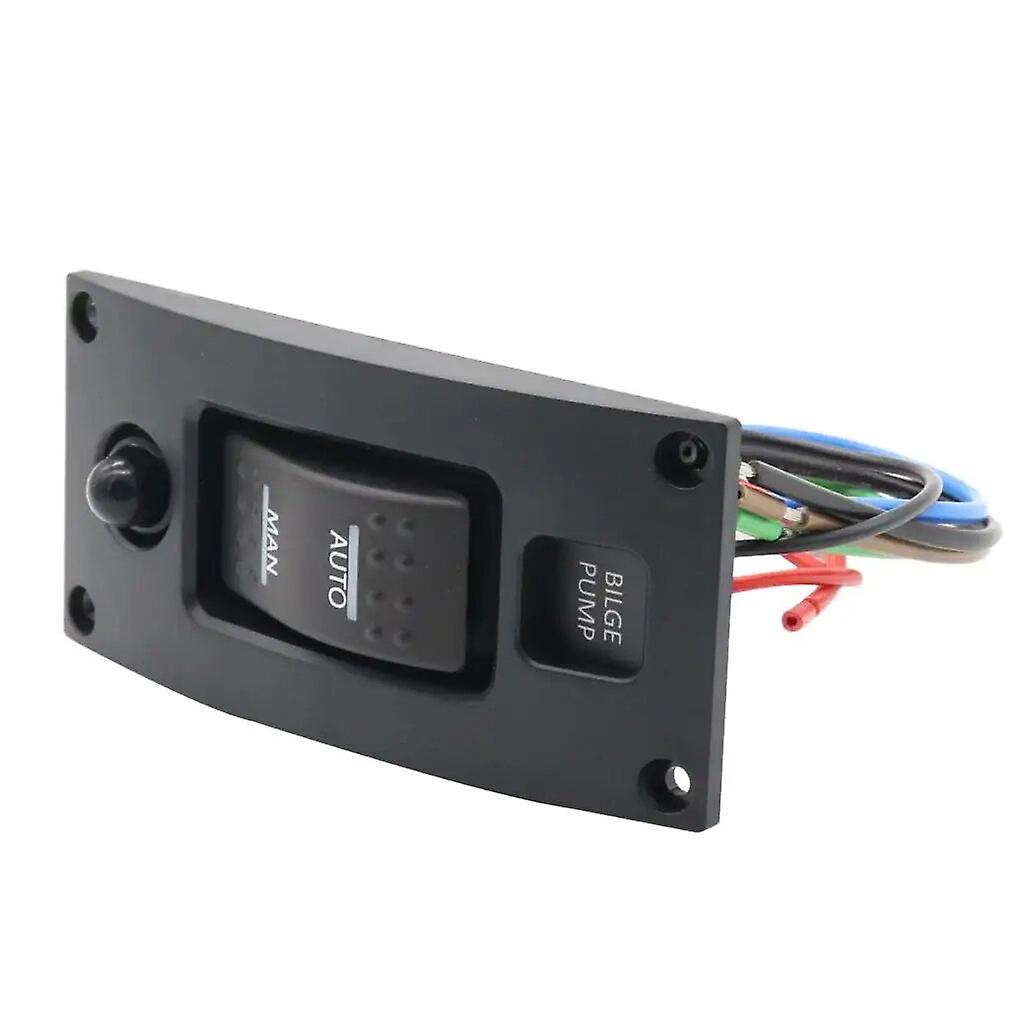 12 LED Rocker Bilge Pump Switch Interrupter - Off - Manual~6947