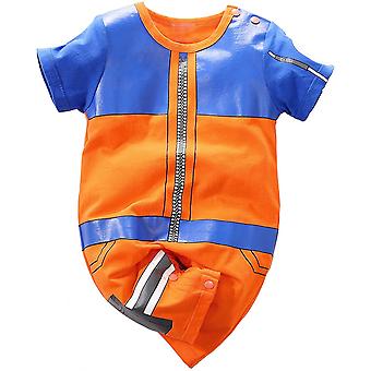 Veeki Baby Clothes Newborn Jumpsuits Lovely Cartoon Romper, 9-12 Months, 80CM,Orange-1