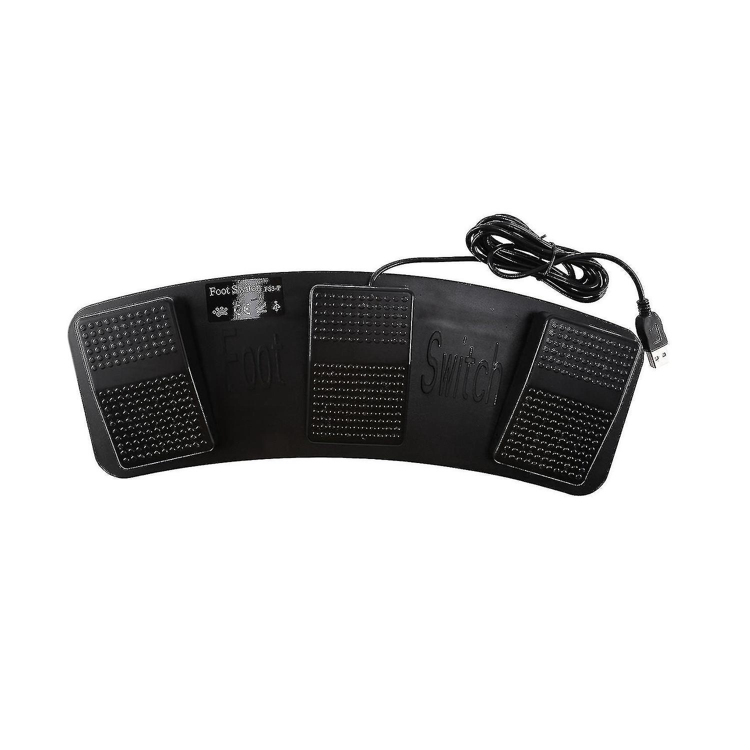 Fs3-p Usb Triple Foot Switch Pedal Control Keyboard Mouse 3 Pedals Simulate Any Key On Keyboard Com