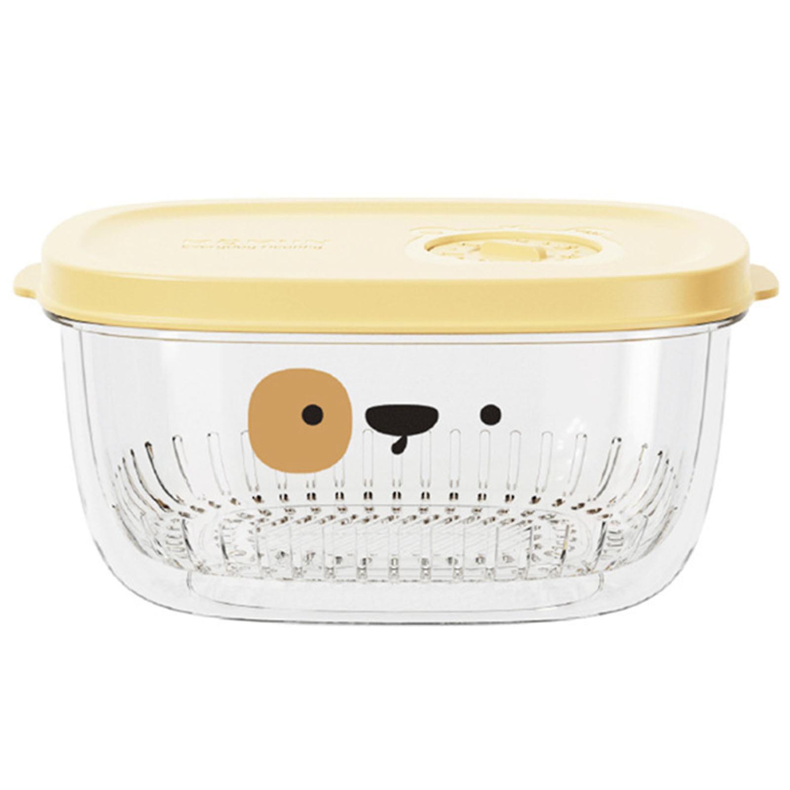 Food Storage Container Drainage Function Versatile Space Saving Refrigerator Fridge Organizer with Lid for Onion Ginger Scallion