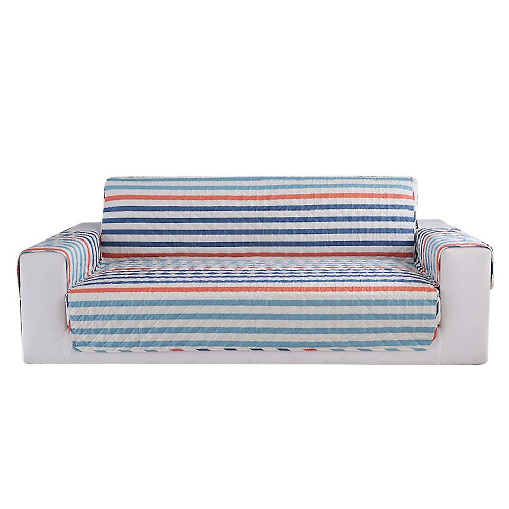 Removable Dustproof Stripe Printing Slipcover Sofa Cover Protector (For Loveseat)