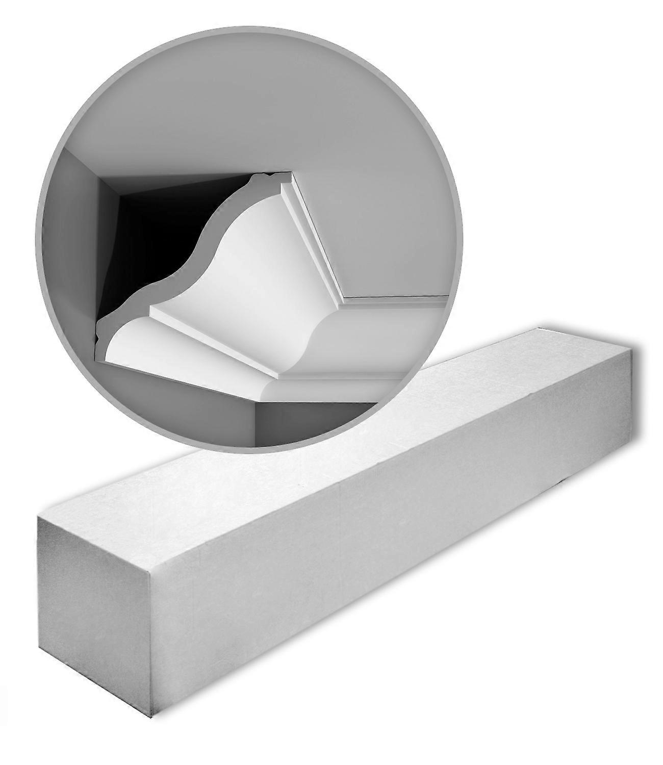ORAC NV 2 x Eckleisten CB503N-box-2 4 Meter BASIXX Durofoam® 200 cm weiß nicht grundiert extrem leicht