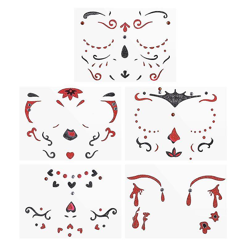 5sheets Halloween Body Stickers