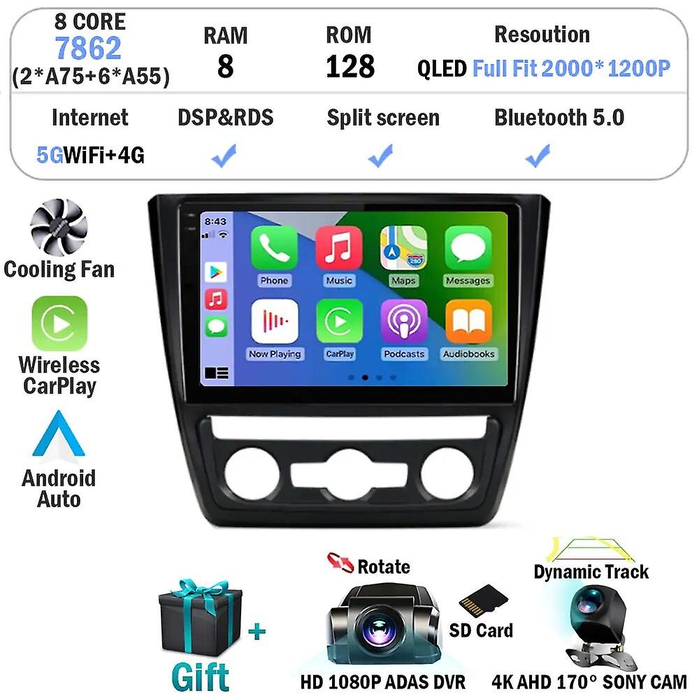 Android 13 4g Wifi Dsp Carplay Auto Car Radio Multimidia Video Player Navigation Gps For Skoda Yeti 5l 2009 - 2014 No 2 Din Dvd
