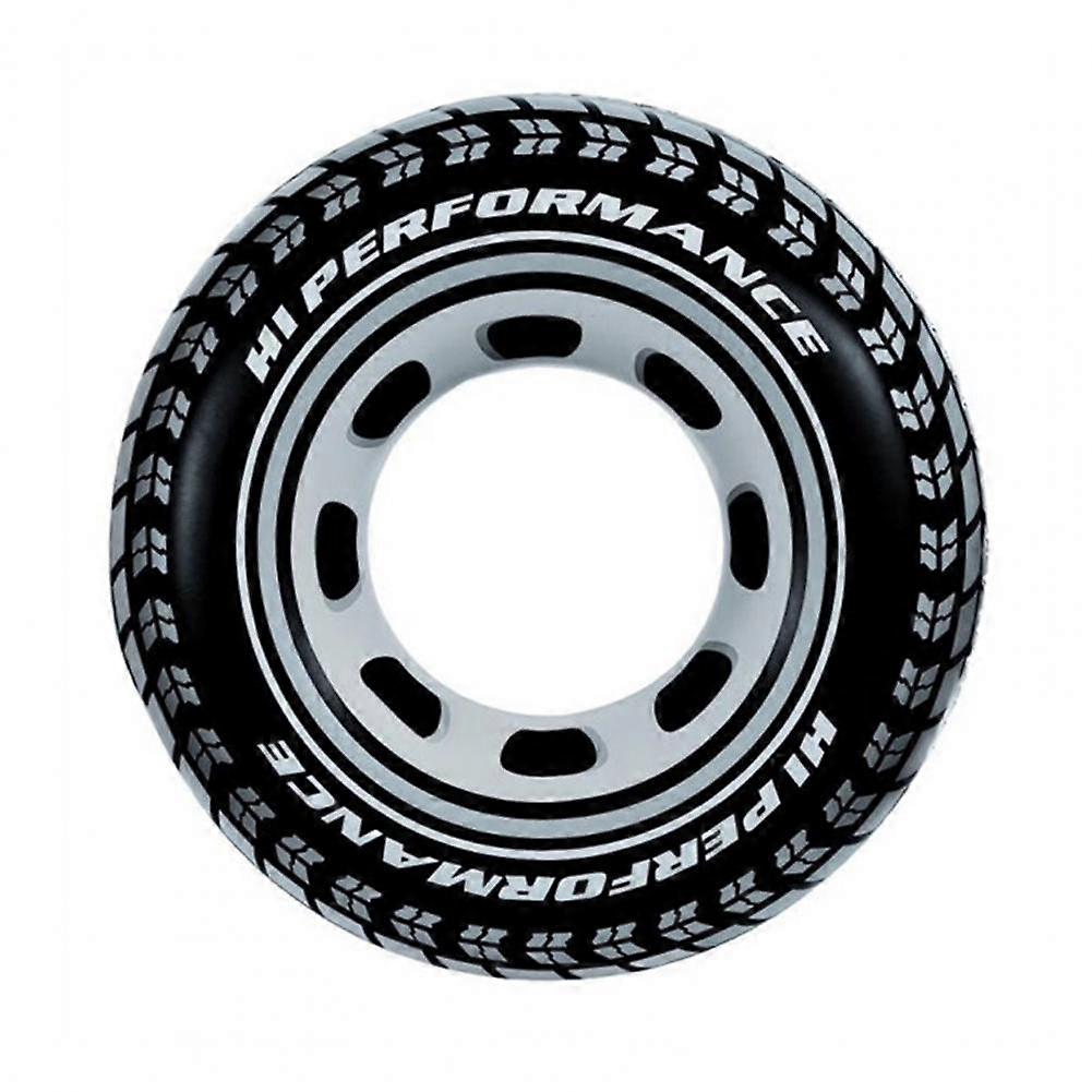 Inflatable Swimming Ring With Double Handles Pvc Tyre Shaped Strong Buoyancy Soft Pool Summer Floating Water Play Toy