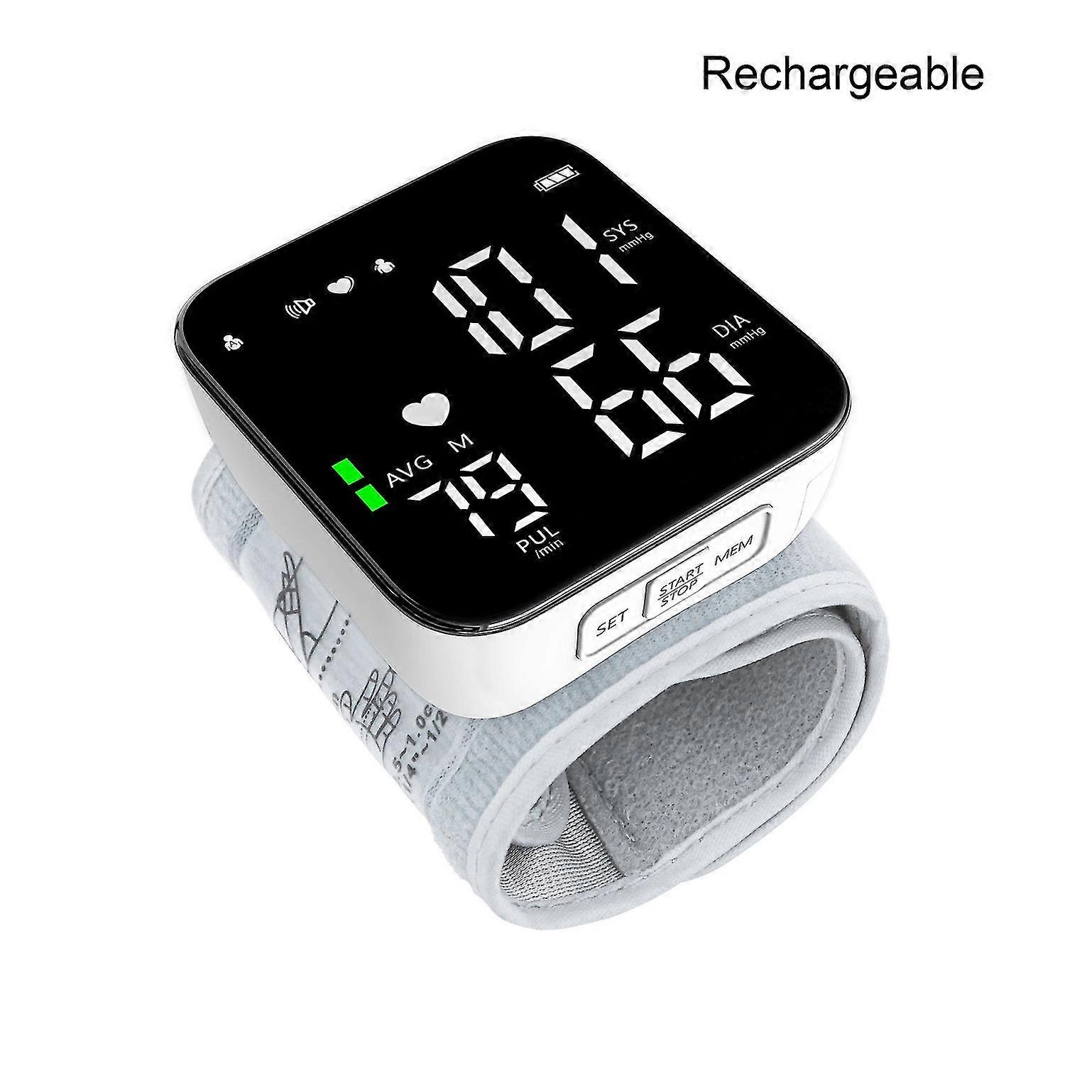 Digital Wrist Blood Pressure Monitor Machine Automatic BP Cuff Heart Rate Tester