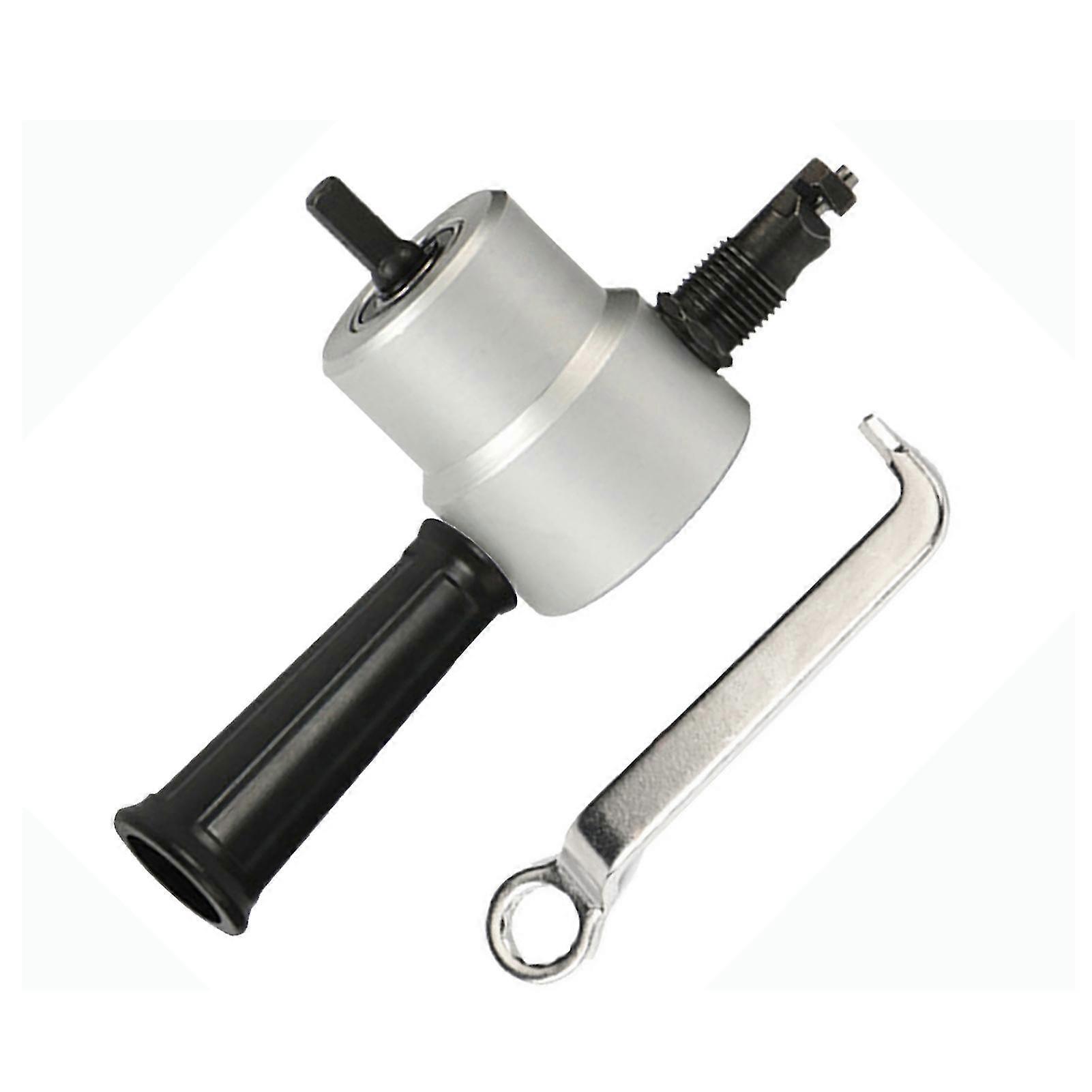 Double Head Sheet Nibble Metal Nibbler Saw Cutter Tool 360 Degree Adjustable Drill Attachment Free Cutting Power Tool Accessory