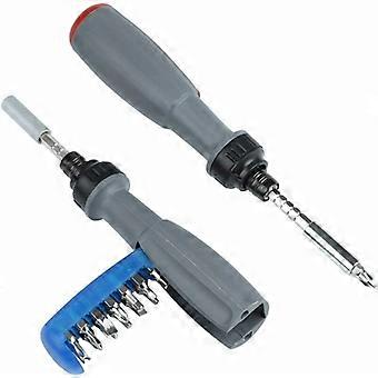 2 Pcs 15 en 1 Jeu de tournevis  cliquet bleu, prcision tournevis  cliquet Combo Set, outil de rparation domestique tlescopique