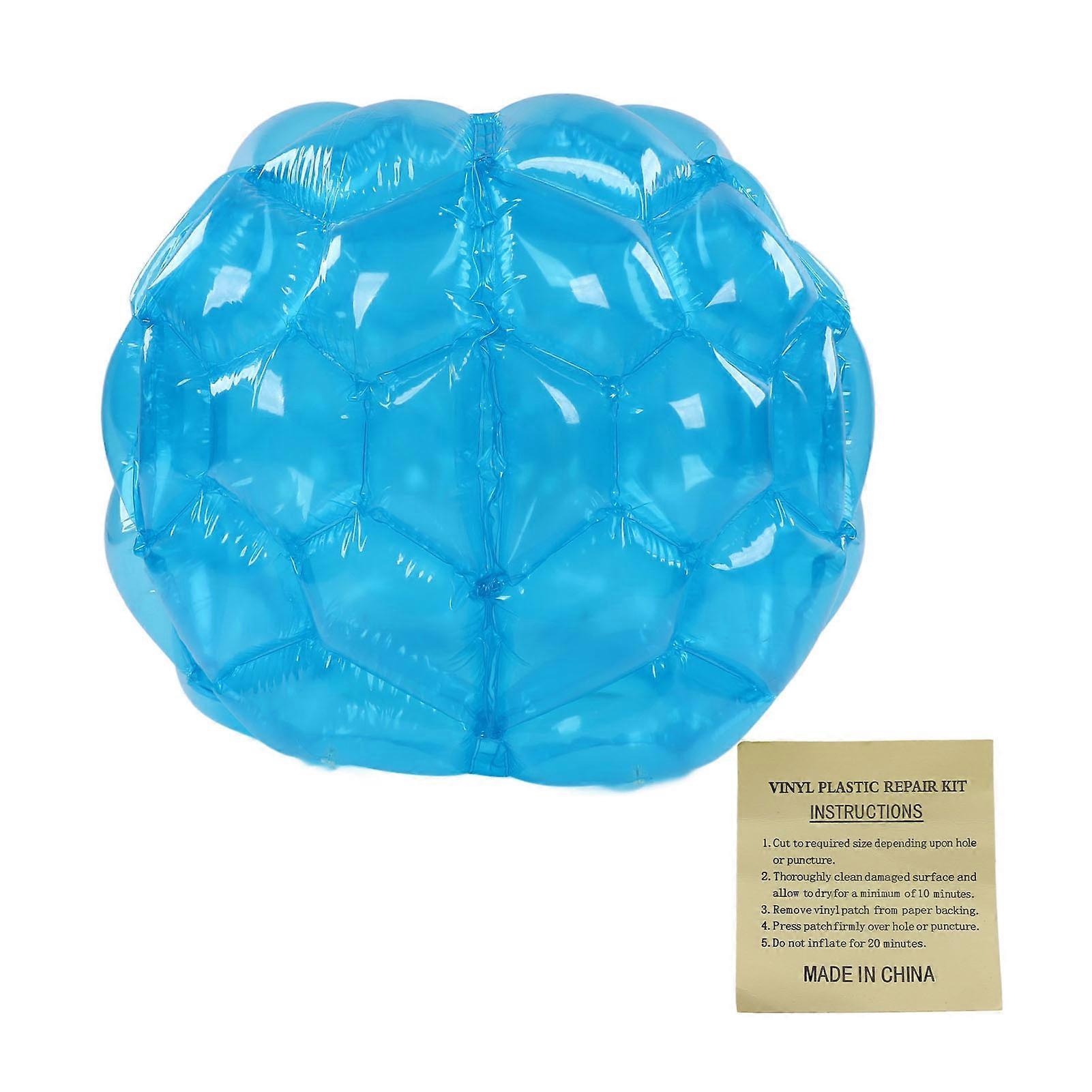 90CM Inflatable Collision Balls Portable Foldable Recyclable Body Bubble Ball for Kids Adults for Picnics Barbecues Blue NO.6209