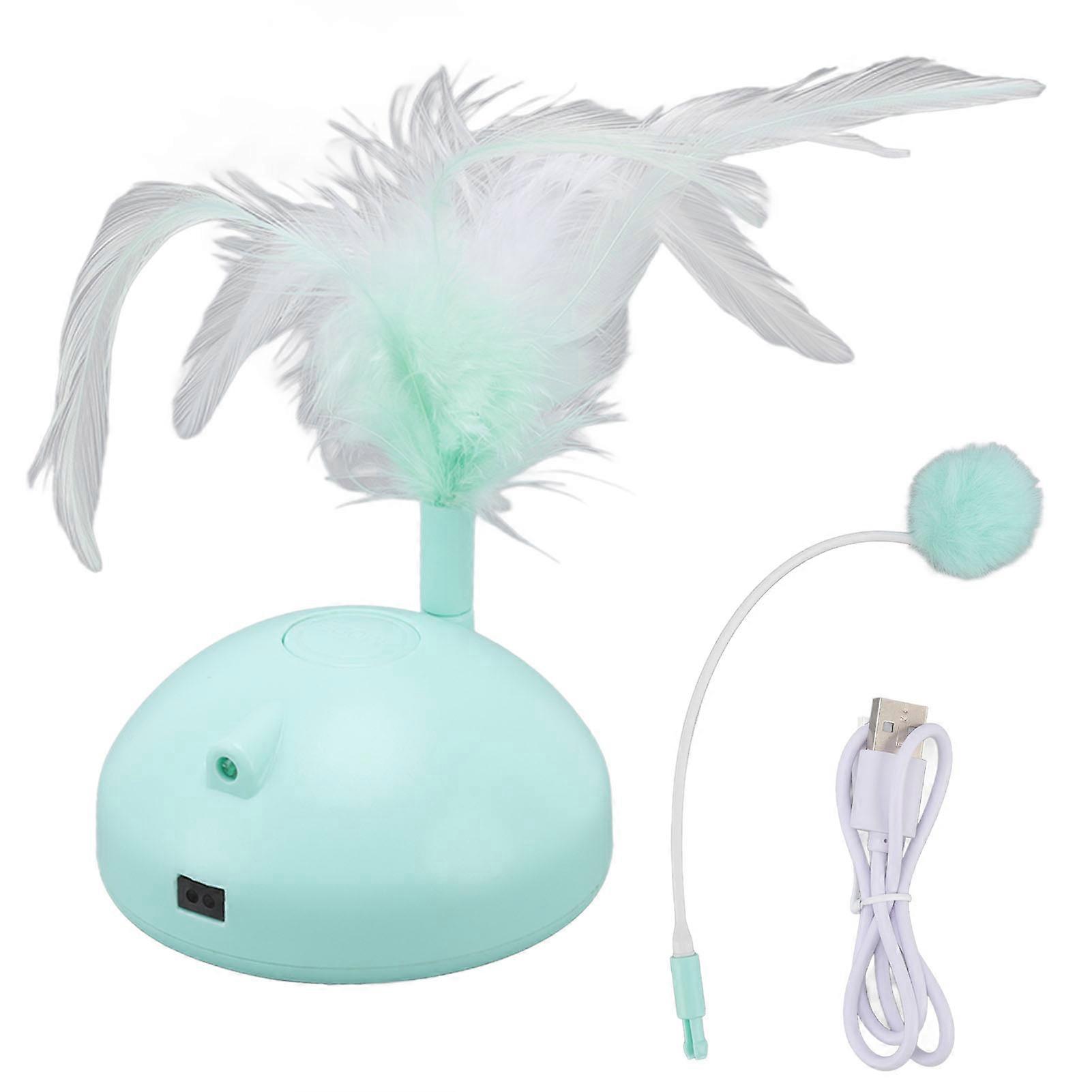 Electric Cat Toy Ball Infrared Induction Rechargeable 360 Degree Irregular Route Interactive Cat Toy Ball with Feather