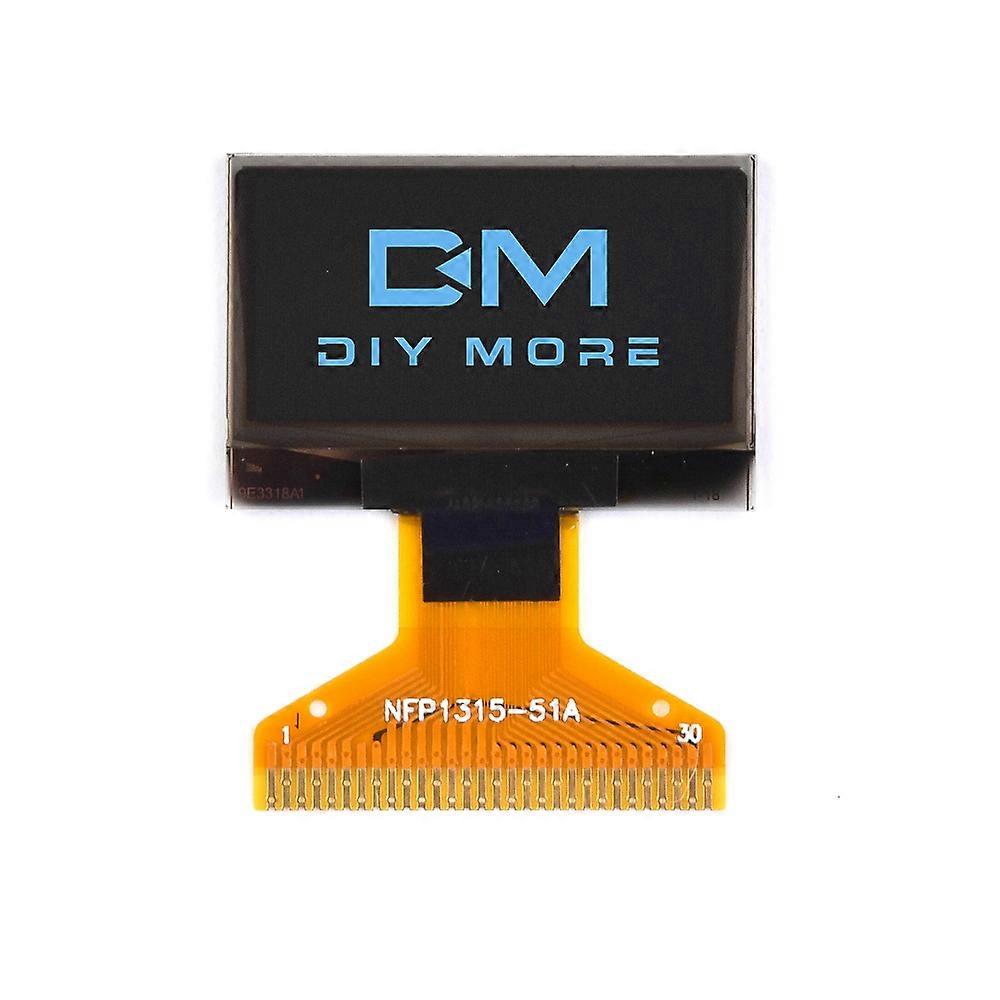 0.96 Inch Double Color Blue/white 128x64 Oled Display, 30 Pin Passive Matrix, Driver For Diy Kit