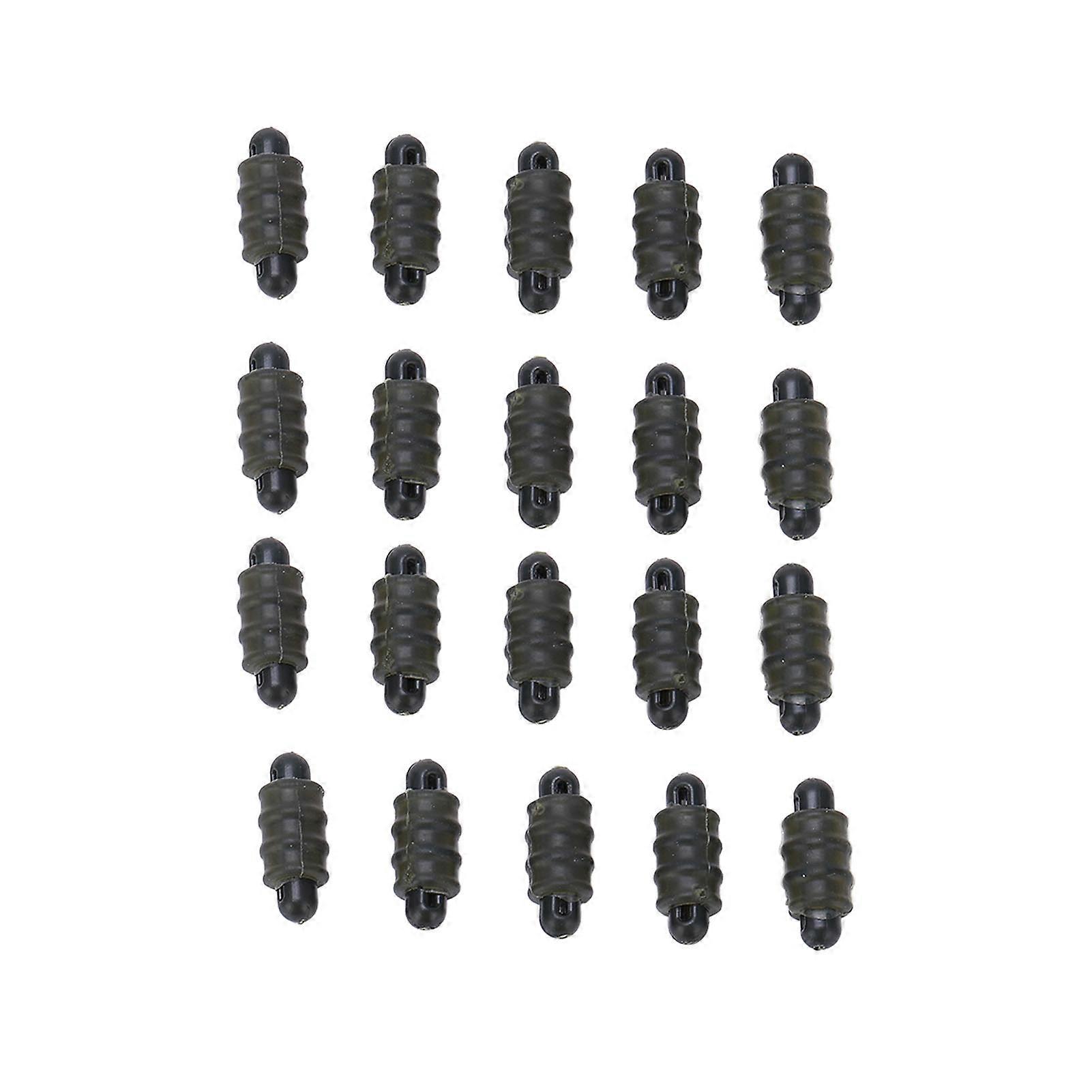 20pcs Carp Fishing Method Connectors Threaded Outside Stop Beads Feeder Accessories