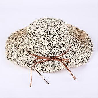 Straw Hat, Handmade Wide Brim Hat, Outdoor Folding Hat Adult Children Men And Women