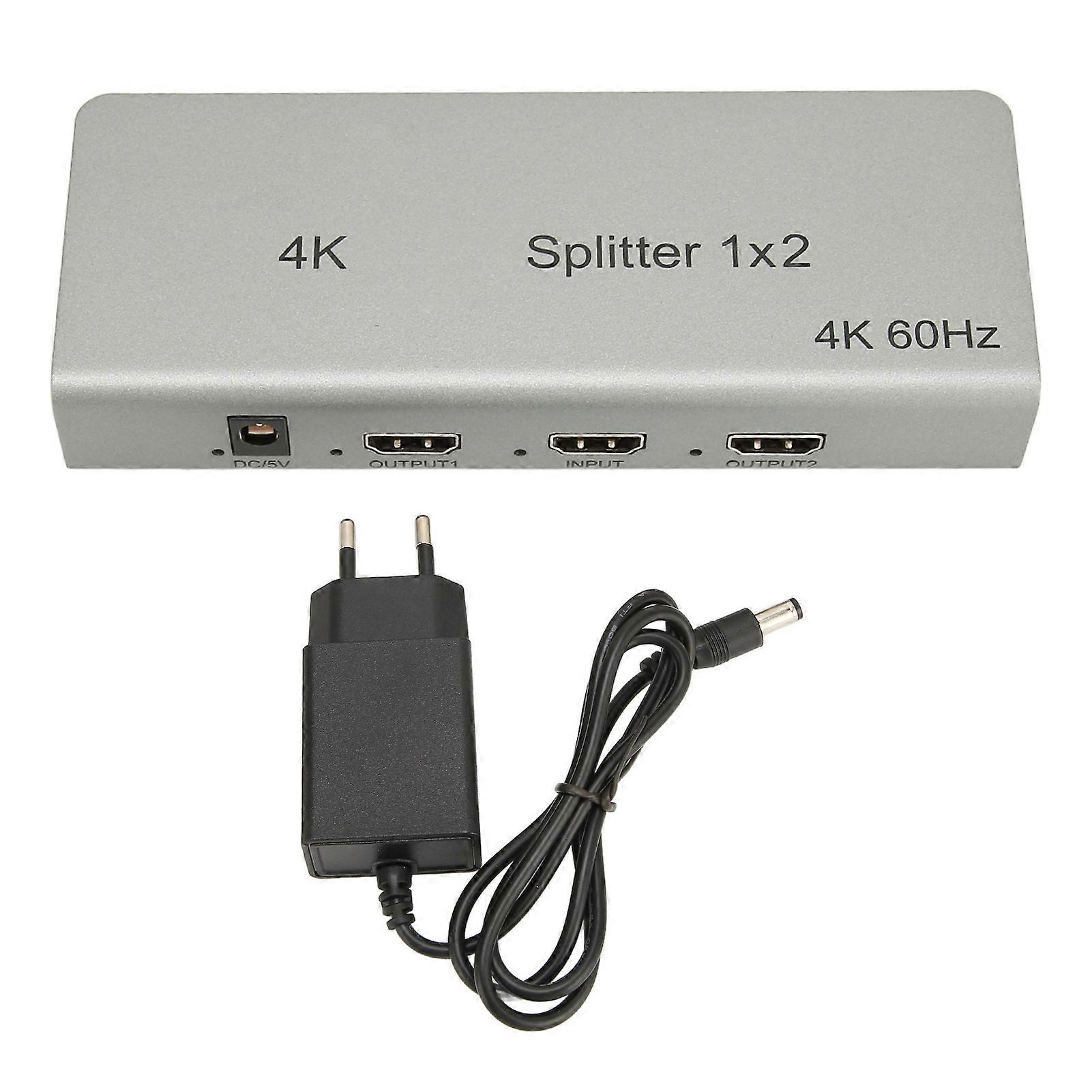 Hd Multimedia Interface Splitter 4k 1 In 2 Out Sound Video Duplicator For Xbox For Ps4 Hdtv 100240v Eu Plug