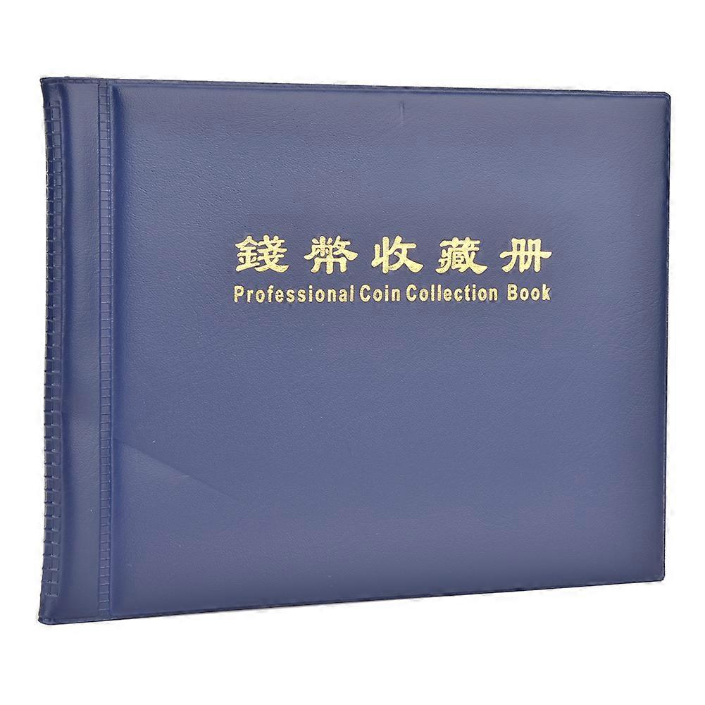 Professional Coin Collection Book Fixed 10 Page Plug In Type Album for 240pcs Coins(Blue )