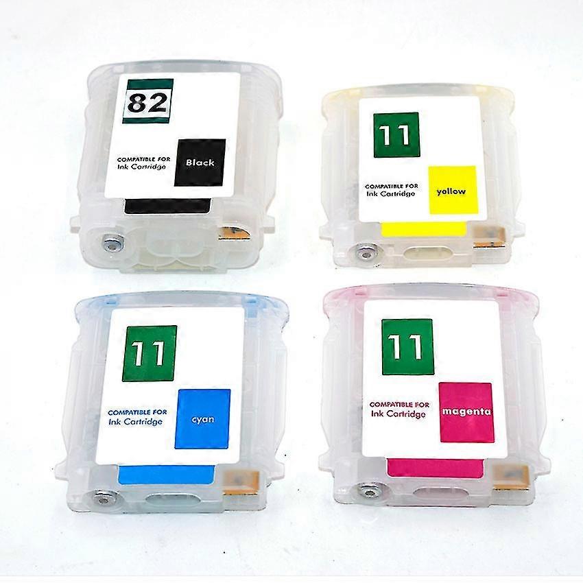 unique Refillable Ink Cartridge for HP11 82 with ARC Chip for HP Designjet 111 Printer C4836A C4837A C4838A C565A