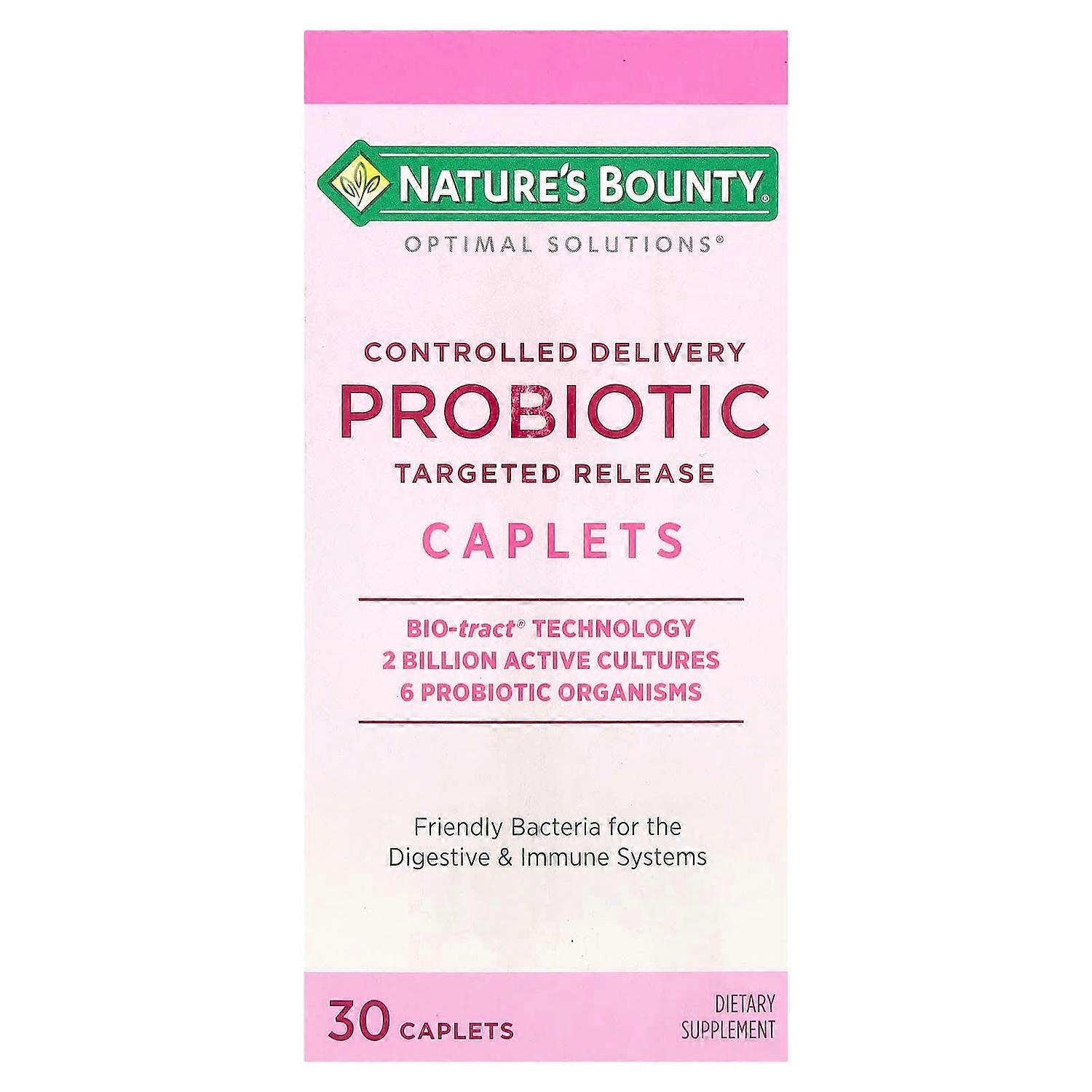 Nature's Bounty, Optimal Solutions¬Æ,  Probiotic, Controlled Delivery, 30 Caplets