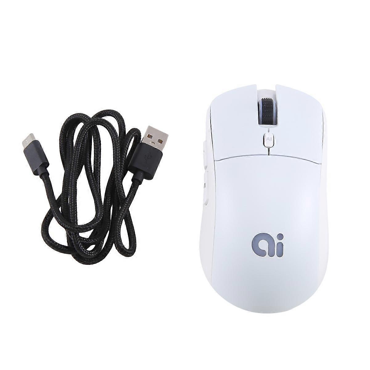 Souris sans fil à reconnaissance vocale intelligente AI, souris de bureau intelligente AI, blanche