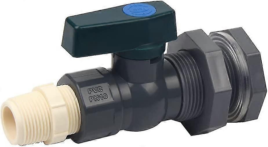 pvc water tanks connector 3/4 inch pvc rain barrel faucet with bulkhead fitting and hose adapter gray betterlifefg