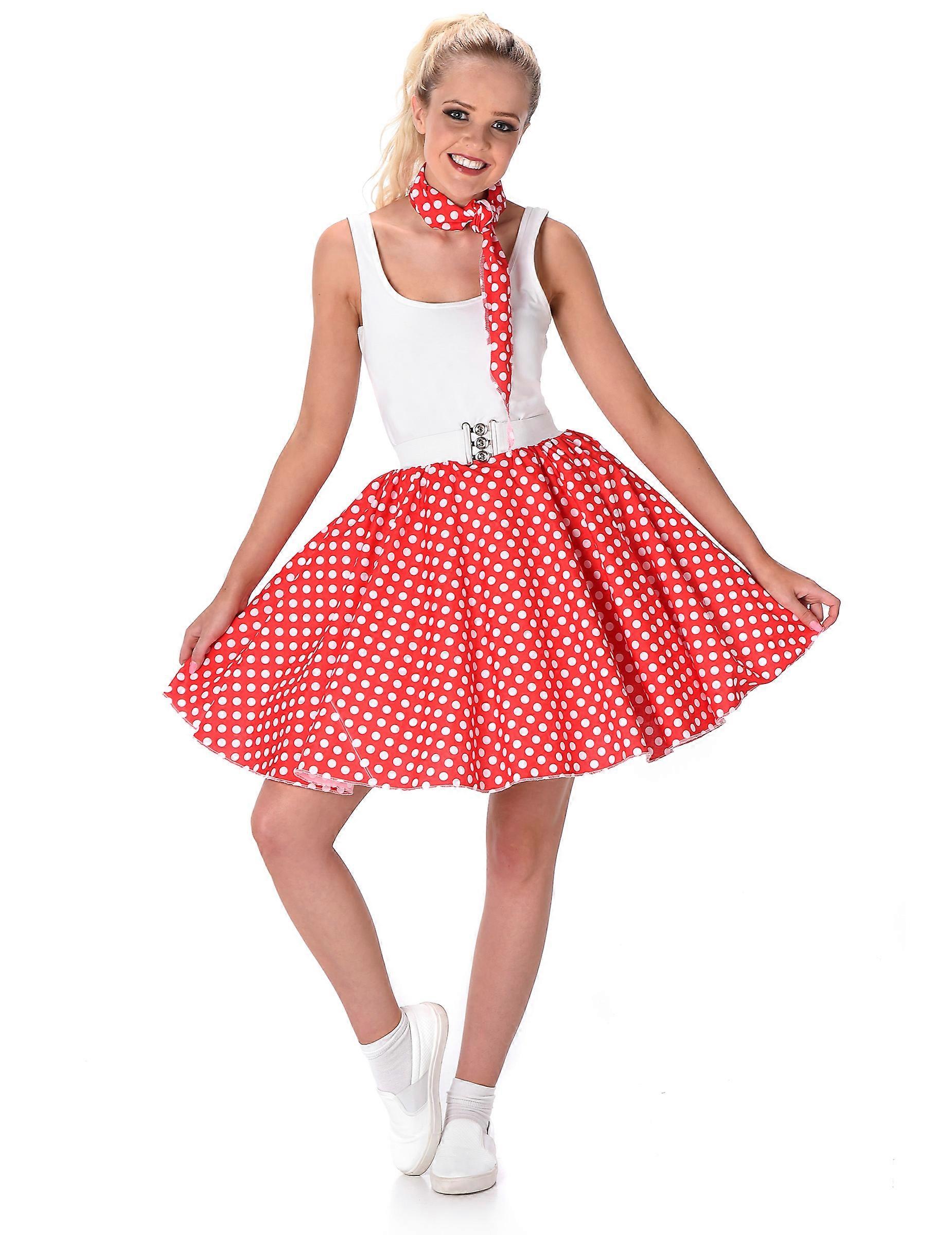 Women's 50s red polka dot disguise