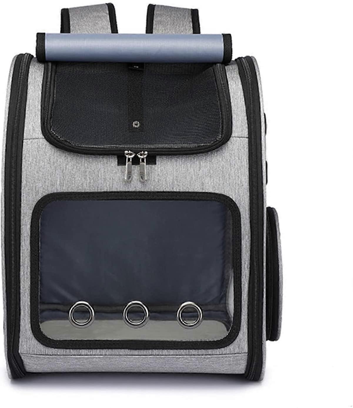 Dog Carrier Backpack, Foldable Pet Backpack, Adjustable Shoulder Strap, Washable Wool Mat