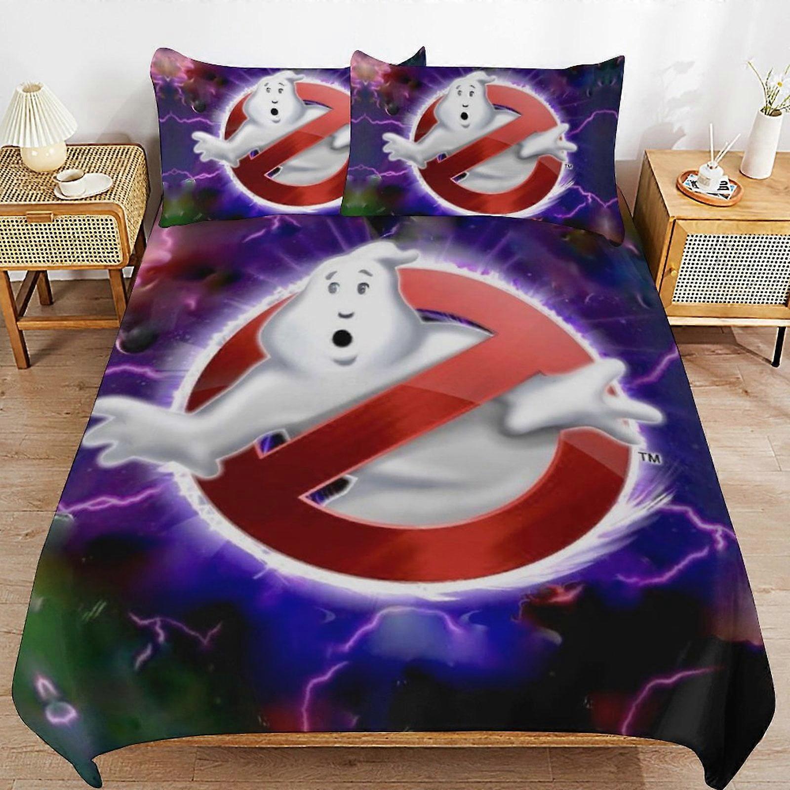 x600 Ghostbusters Povlečení na postel Povlečení z mikrovlákna 3D tištěné lehké 3dílné sady přikrývek, 1 povlak na přikrývku a 2 polštáře pro děti Chlapec
