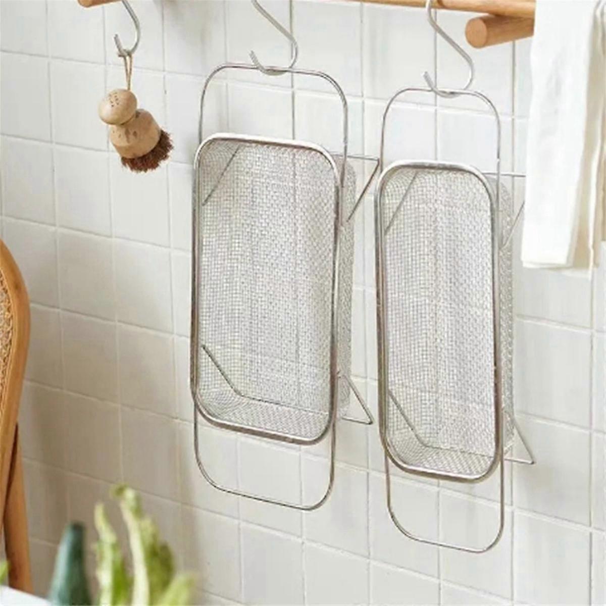 Stainless Steel Retractable Drain Basket Grip Handles Oval Colander Sink Vegetables Draining Rack H