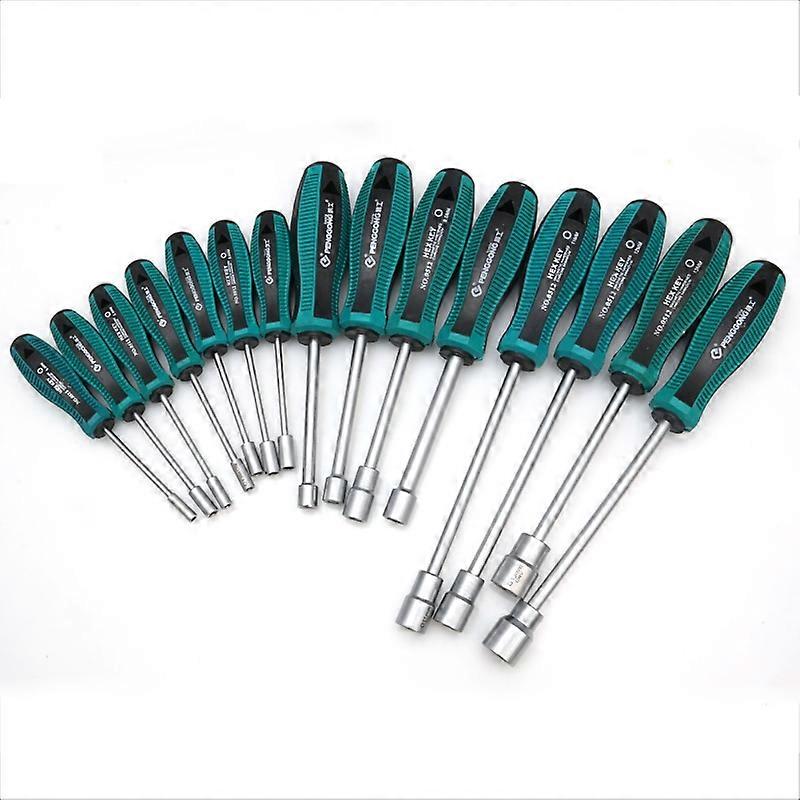 Metal Socket Driver Wrench Screwdriver Hex Nut Key Nutdriver Hand Tool full size suit home improvement tools