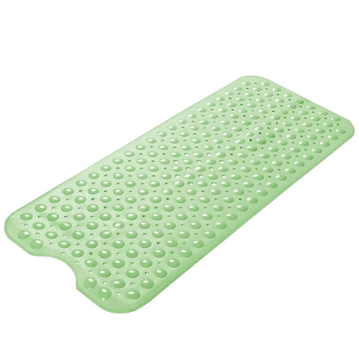 ミントグリーンバスタブマット浴槽用滑り止めバスマット、40 x 16インチシャワーマット吸盤と排水穴付き滑り止め、特大バスタブマット