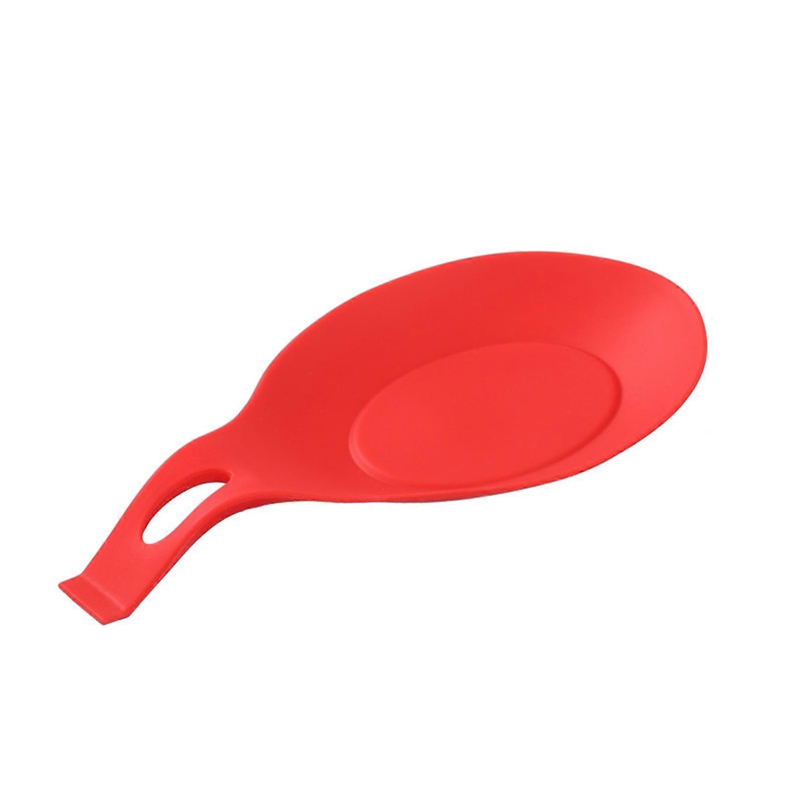 Large Silicone Spoon Rest Non-Slip Slope Design Counter Spatula Tableware Holder Soft & Safe Easy to