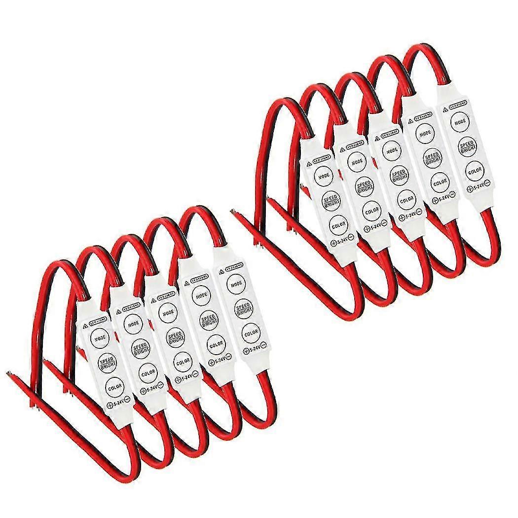 10 X 12v Wired Control Module With Strobe Flash For Car Or Household Led Strip/bulbs