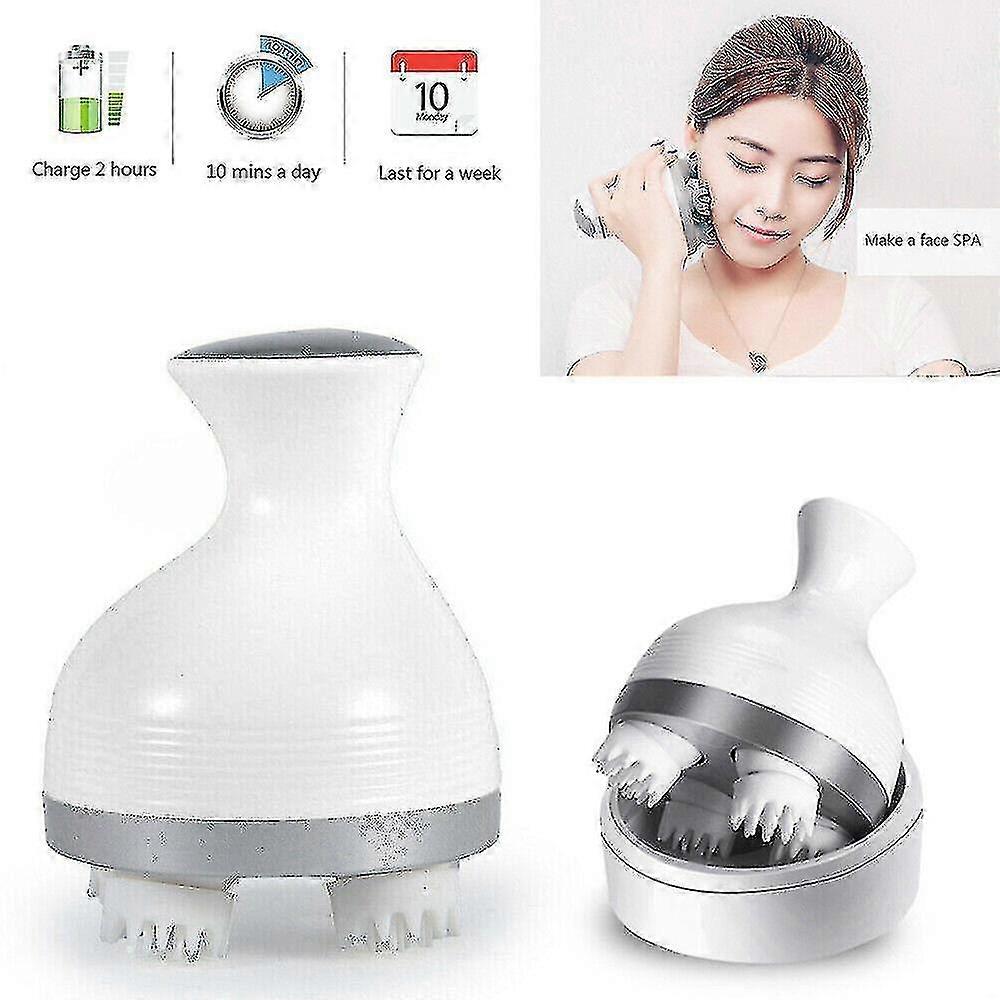 Waterproof Electric Head Scalp Massager Wireless Body Massage Tool Stress Pain Relief Hair Growth Care Rechargeable