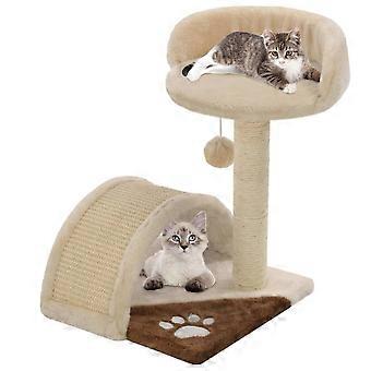 Katze Baum mit Sisal Kratzen Post 40 Cm Beige und braun