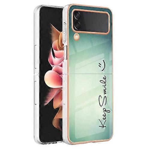 For Samsung Galaxy Z Flip4 Electroplating Marble Dual-side IMD Mobile Phone Case