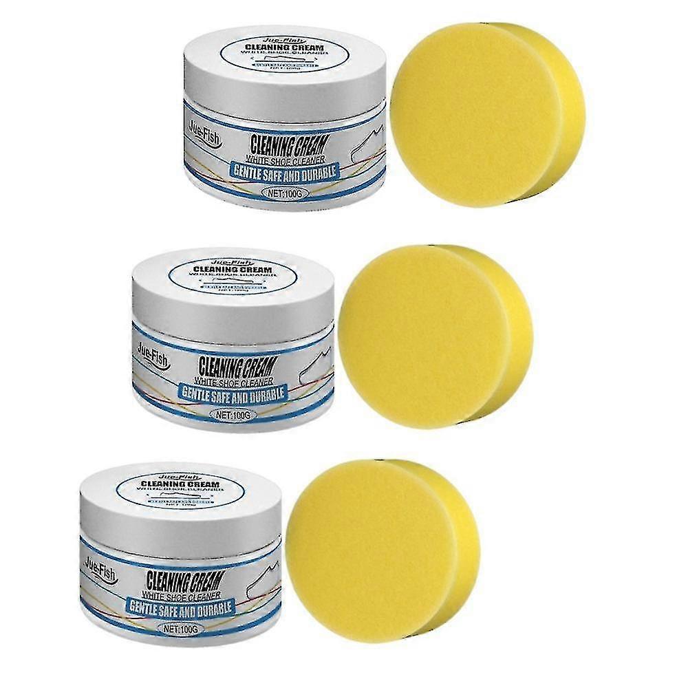 3 adet Beyaz Ayakkabı Temizleme Kremi Ayakkabı Beyazlatıcı Leke Çıkarıcı Krem Temizleme