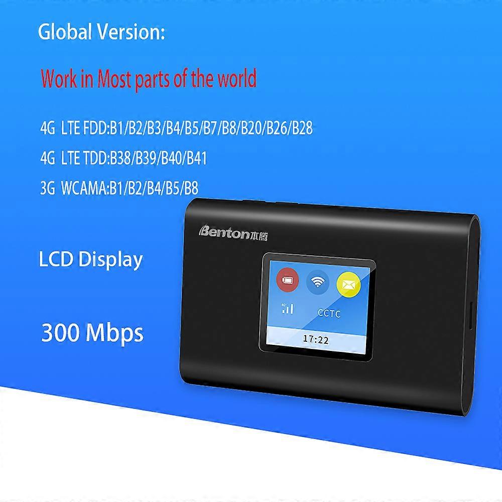 Cat6 M100 4G WIFI Router Sim Card Unlimited Wireless Network 300Mbps Mifi LTE Hand Portable Router Hotspot Unlocked