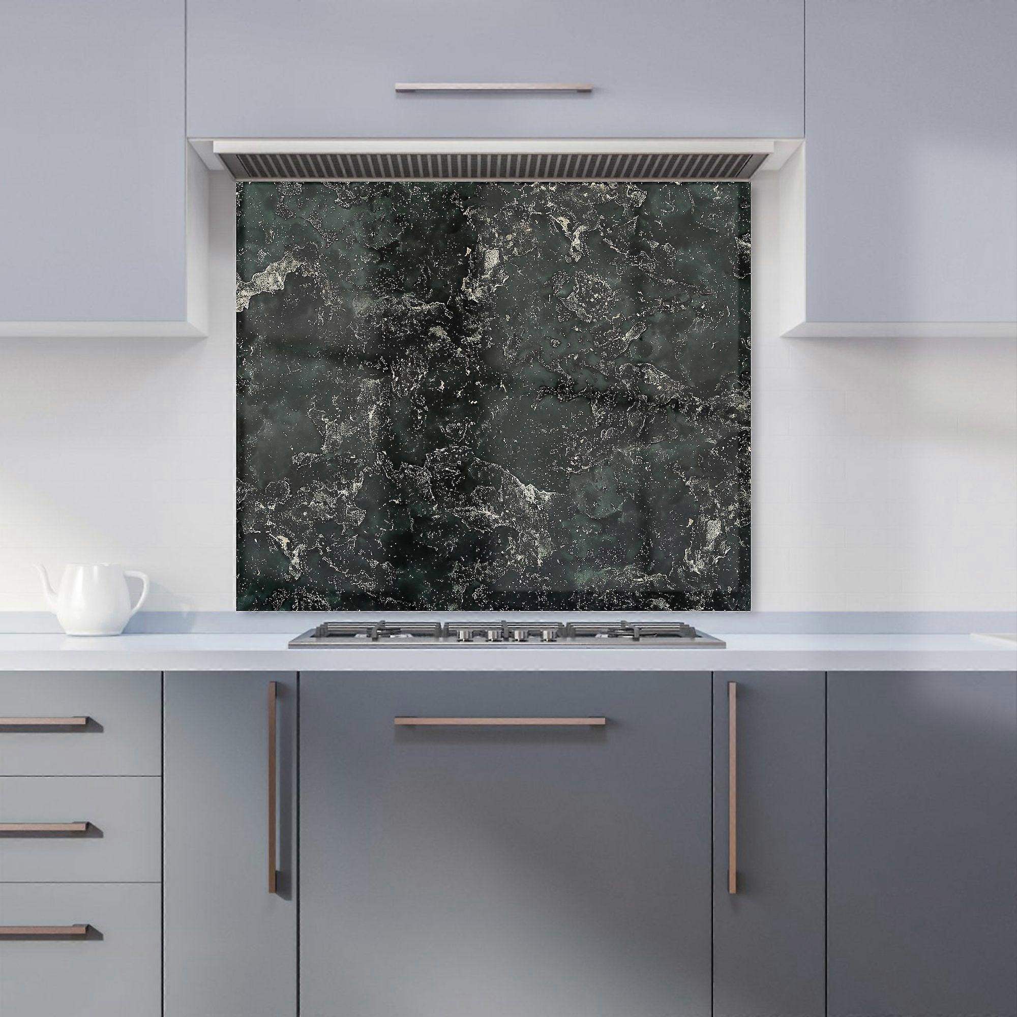 Shabby Green Quartz Effect Kitchen Splashback