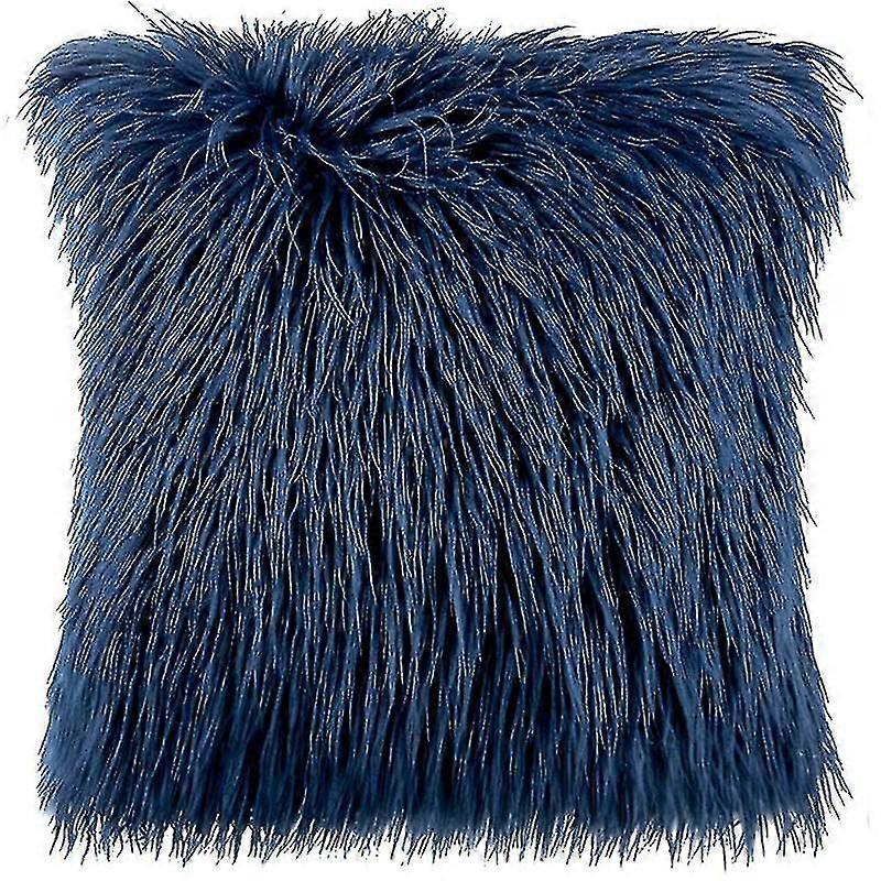 Ensemble de housses d’oreiller à 2 jets avec une longue fausse fourrure à un seul côté