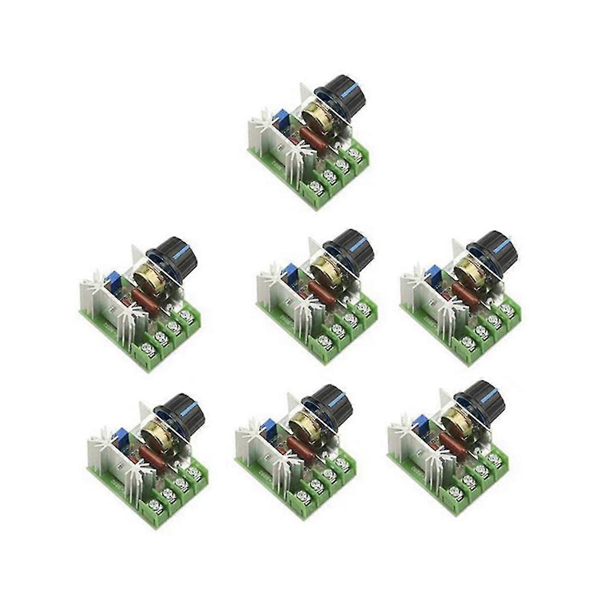 7pcs 25a Ac 220v 2000w Scr High Power Electronic Voltage Regulator Module Adjustable Motor Speed Co