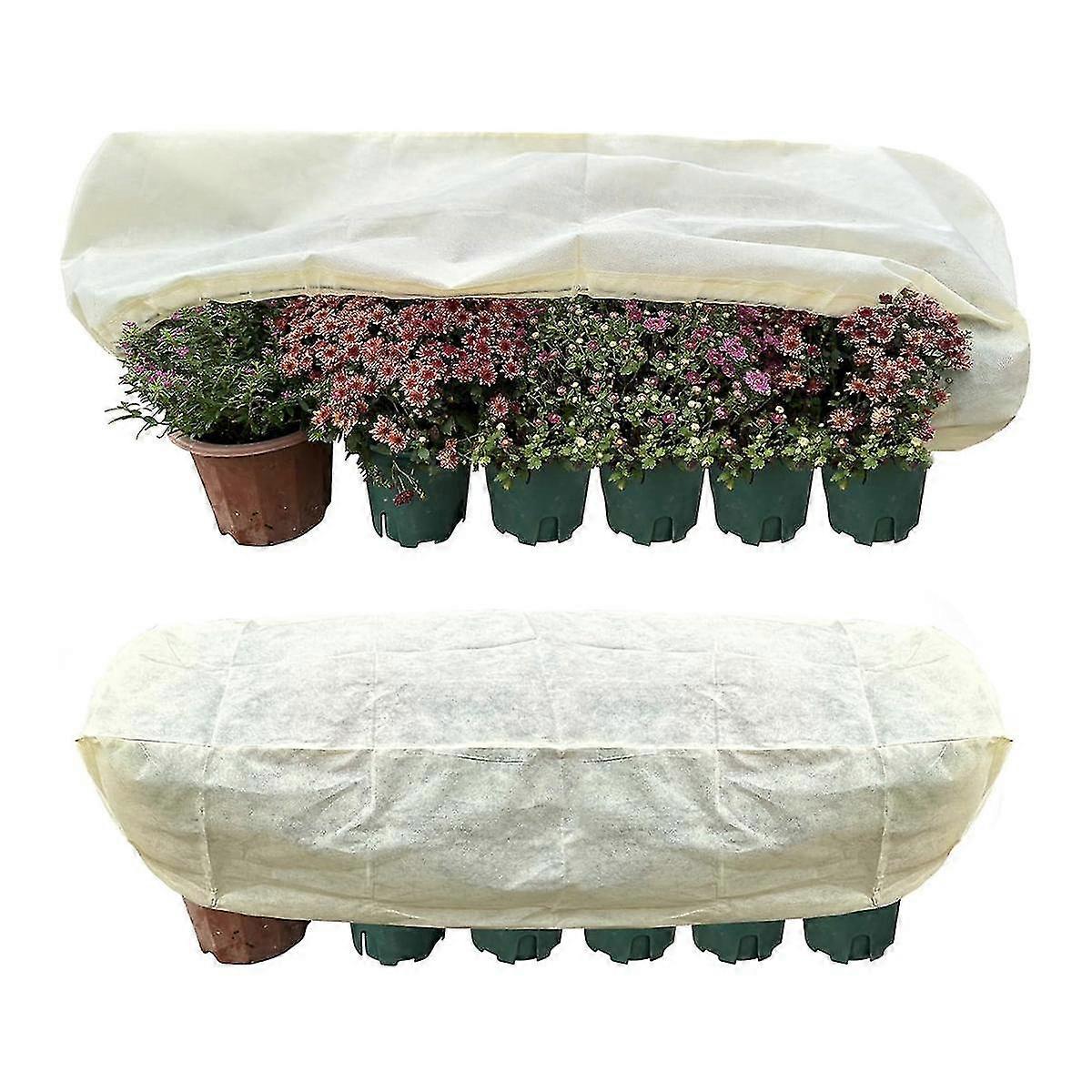 Rectangular Planter Box Protector Protects Plants in Balcony, Windowsill and Patio Planter Boxes From Frost, Wind 2Pcs